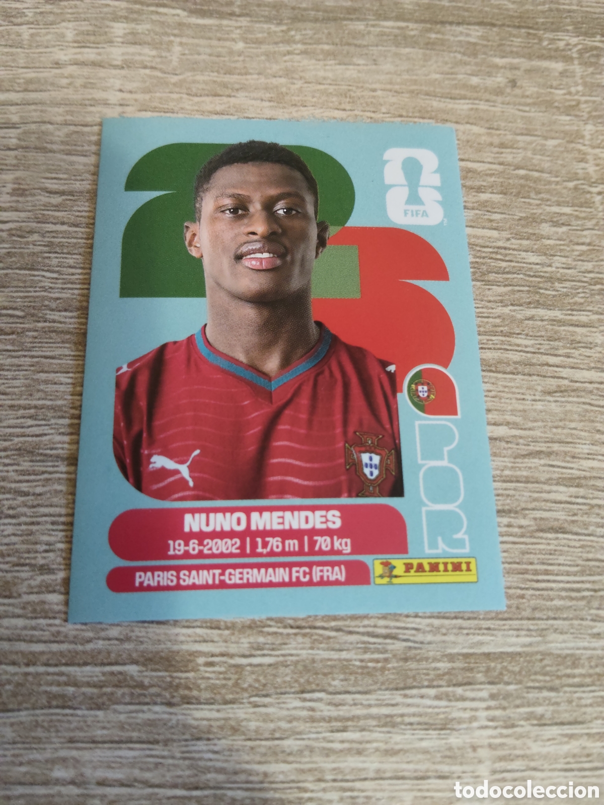 Cromos de F&uacute;tbol: Panini mundial 2026 PIR 7 Nuno Mendes Portugal