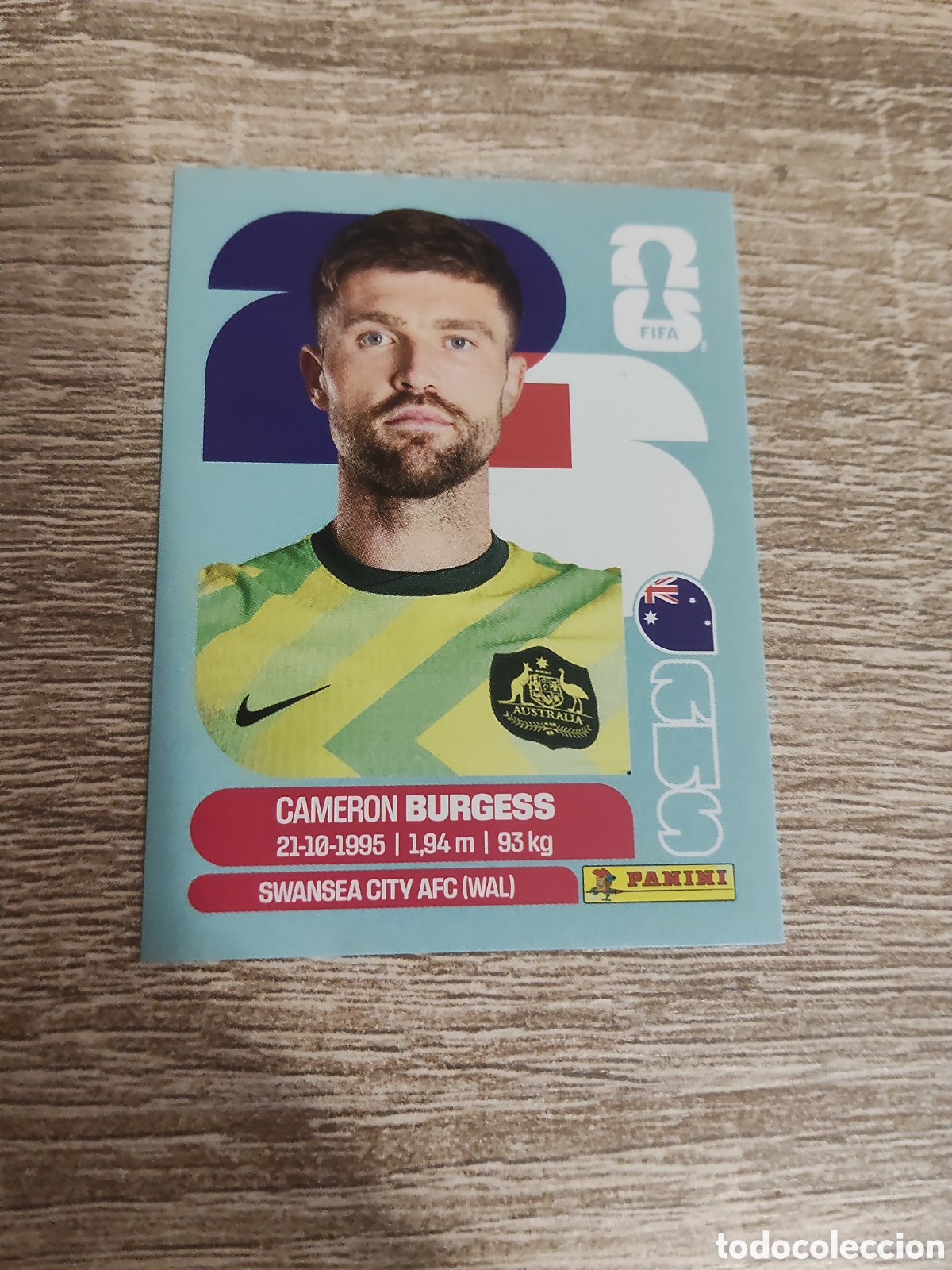 Cromos de F&uacute;tbol: Panini mundial 2026 AUS 8 Cameron Burgess Australia