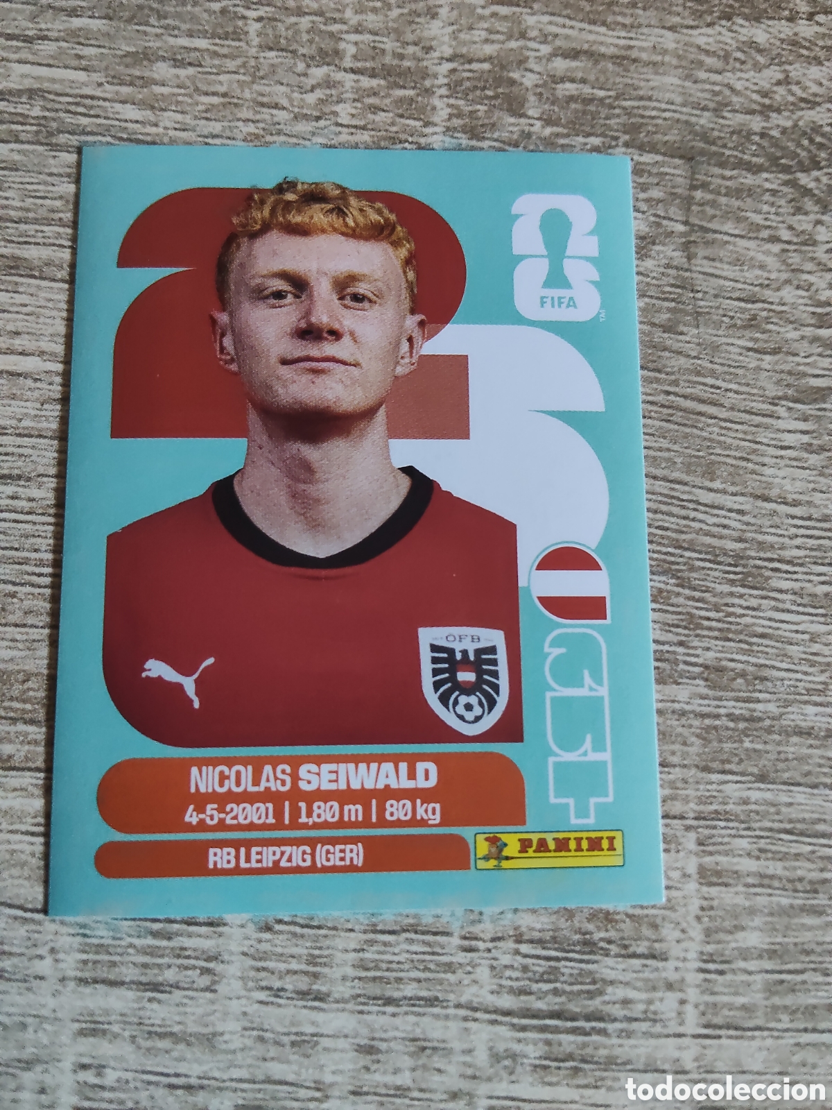 Cromos de F&uacute;tbol: Panini mundial 2026 AUT 15 Nicolas Seiwald Austria