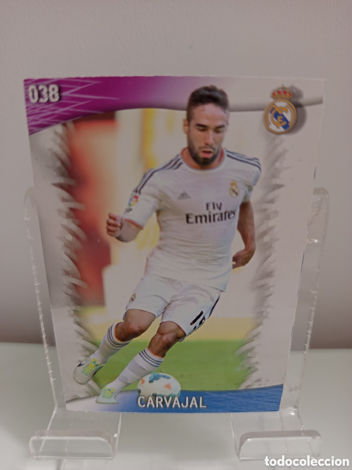 Cromos de F&uacute;tbol: ❇️ CROMO CARD ⚽ CARVAJAL REAL MADRID 38 FICHAS LIGA QUIZ GAME 2014 13 14 2013 2014 MUNDICROMO ❇️