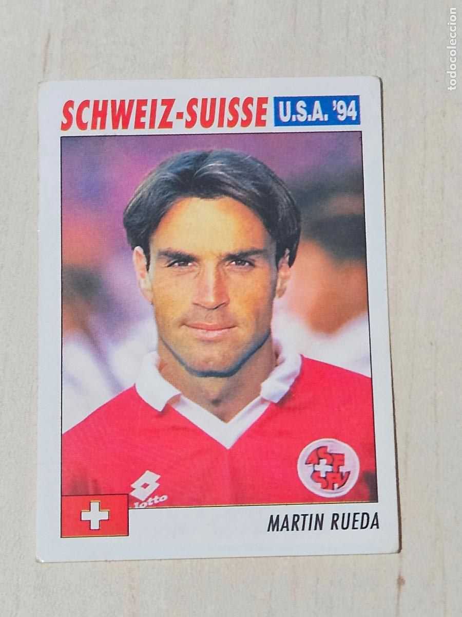 Cromos de F&uacute;tbol: MUNDIAL DE USA 94 EDICIONES MODENA CROMO N&ordm; 27 MARTIN RUEDA - SUIZA - NUEVO SIN PEGAR