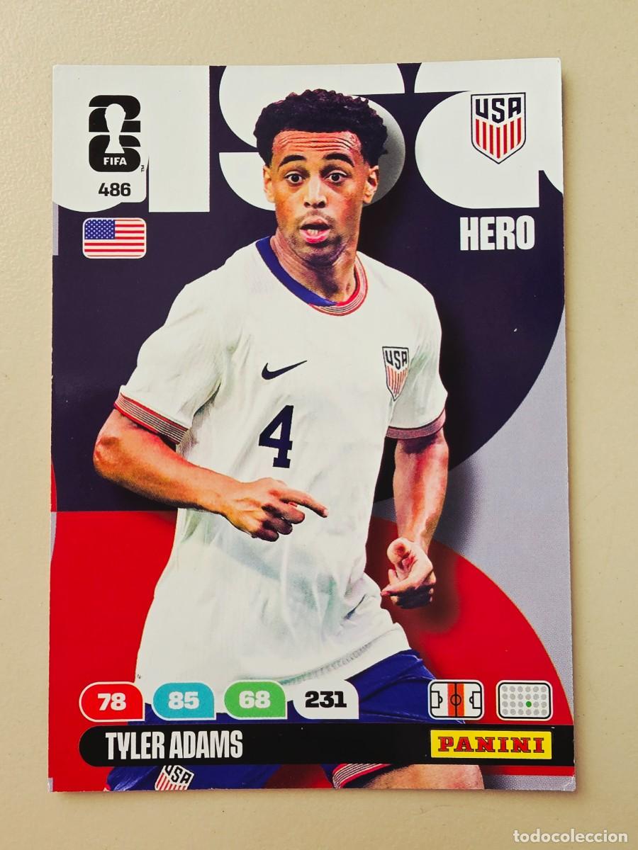 Cromos de Futebol: 486 Tyler Adams, Hero, USA Estados Unidos, Adrenalyn XL Fifa World Cup 2026 Mundial 26