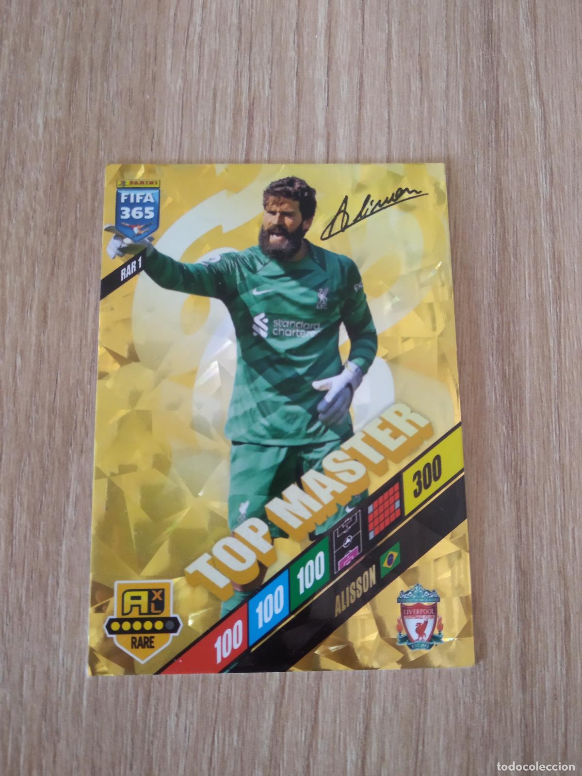 Cromos de Futebol: RAR 1 ALISSON LIVERPOOL TOP MASTER CROMO FUTBOL PANINI ADRENALYN 2023-2024 FIFA 365 23-24