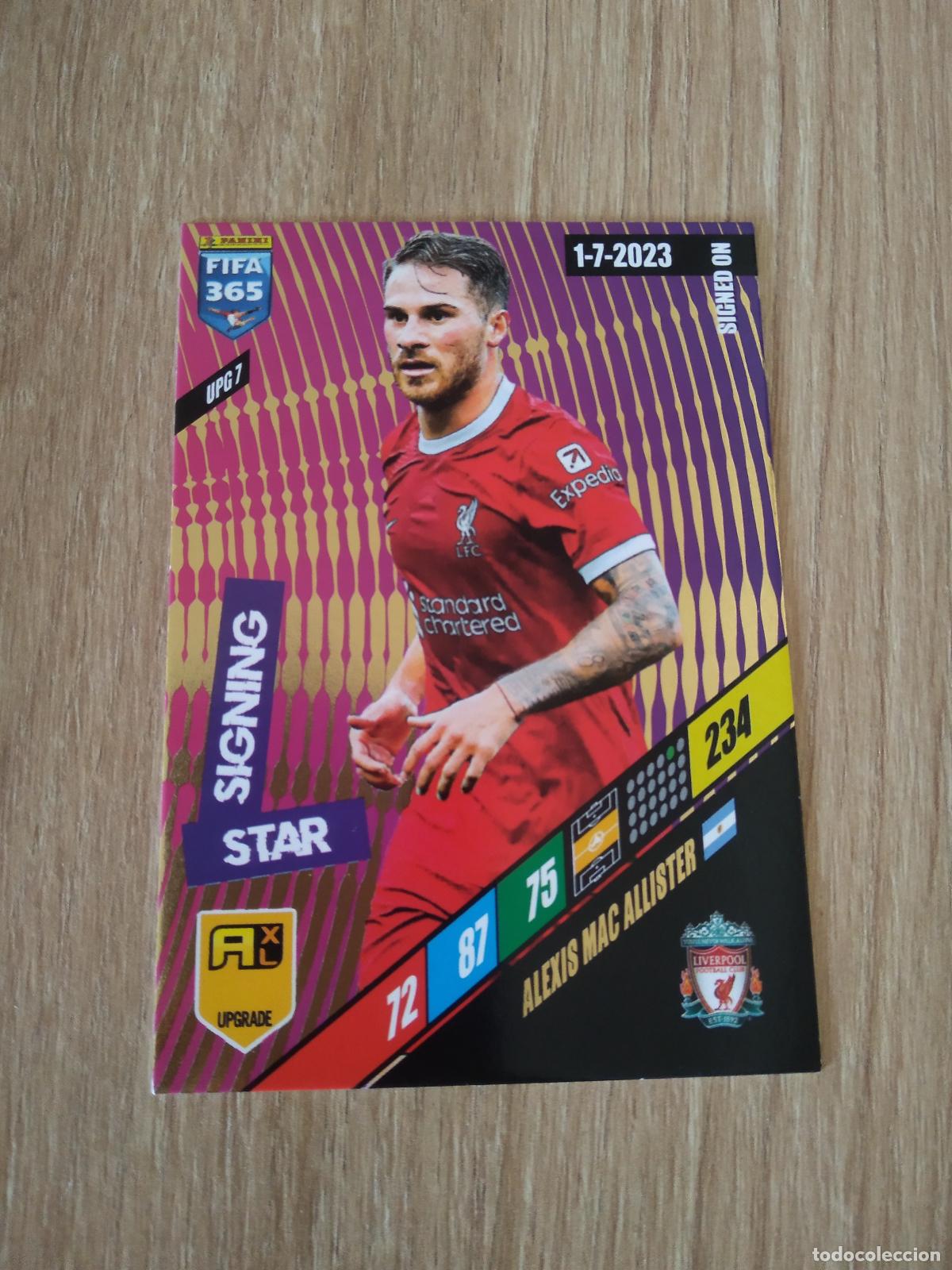 Cromos de F&uacute;tbol: UPG 7 MAC ALLISTER LIVERPOOL CROMO FUTBOL PANINI ADRENALYN 2023-2024 FIFA 365 23-24