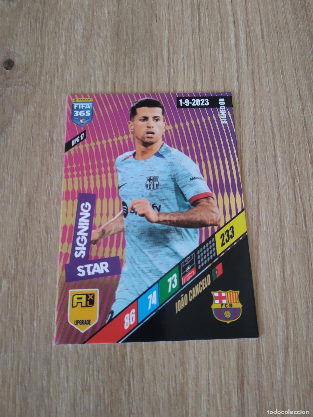 Cromos de F&uacute;tbol: UPG 17 JOAO CANCELO BARCELONA BAR&Ccedil;A CROMO FUTBOL PANINI ADRENALYN 2023-2024 FIFA 365 23-24