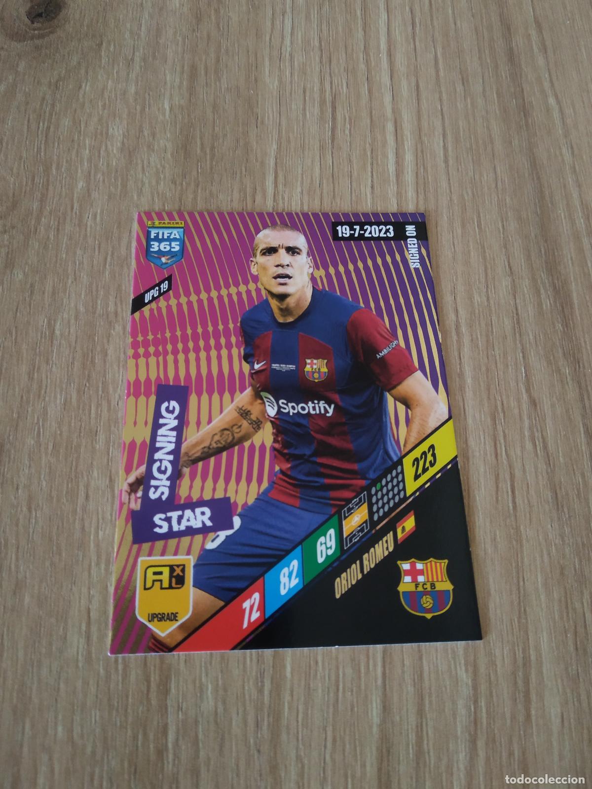 Cromos de F&uacute;tbol: UPG 19 ORIOL ROMEU BARCELONA BAR&Ccedil;A CROMO FUTBOL PANINI ADRENALYN 2023-2024 FIFA 365 23-24