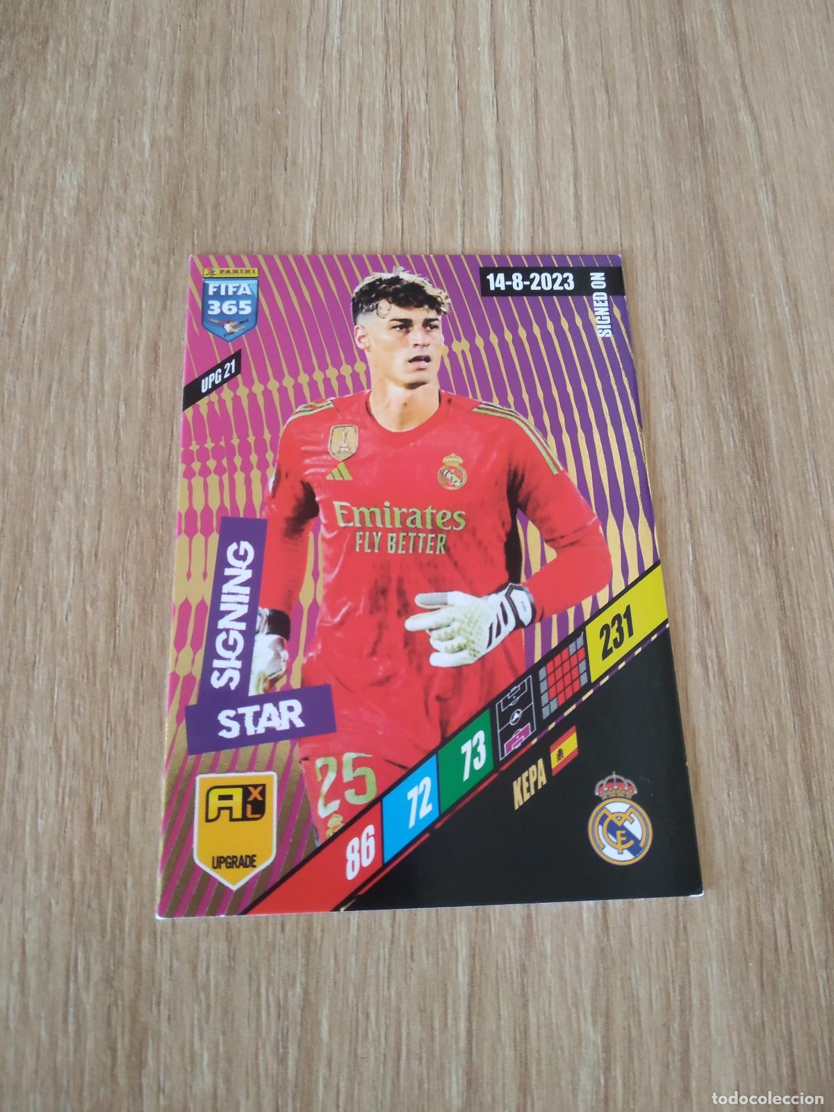 Cromos de F&uacute;tbol: UPG 21 KEPA REAL MADRID CROMO FUTBOL PANINI ADRENALYN 2023-2024 FIFA 365 23-24