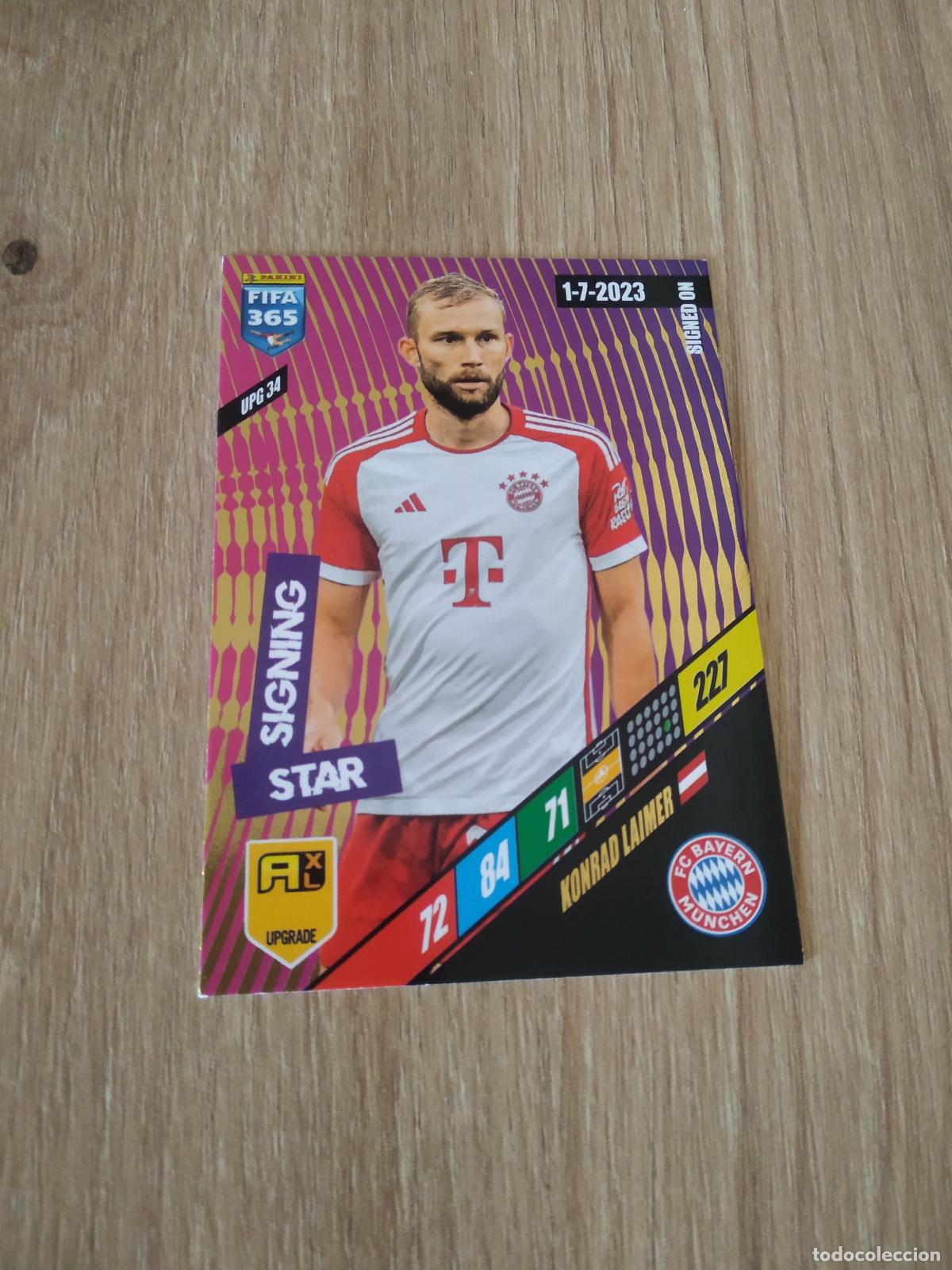 Cromos de F&uacute;tbol: UPG 34 KONRAD LAIMER BAYERN MUNICH CROMO FUTBOL PANINI ADRENALYN 2023-2024 FIFA 365 23-24