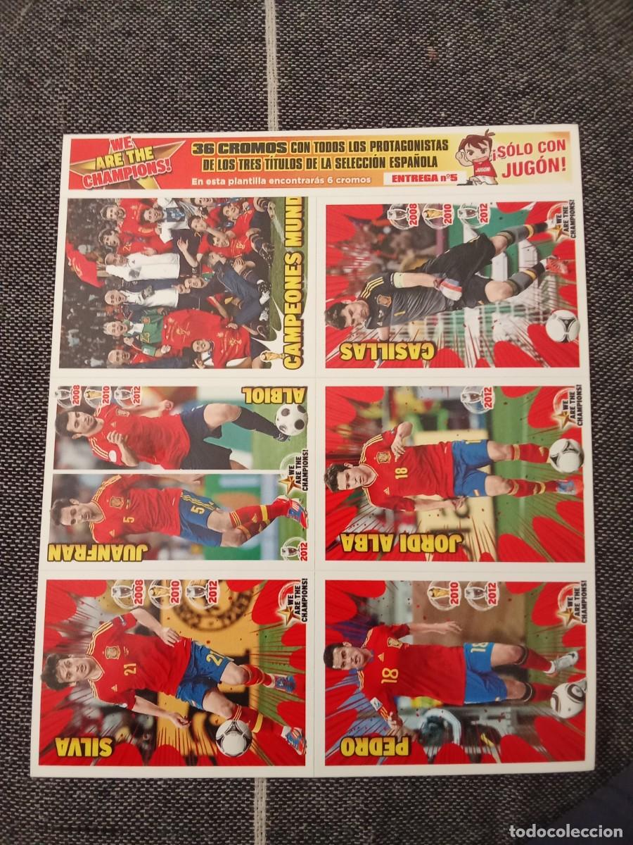 Cromos de F&uacute;tbol: Lamina 5 we are the champions Espa&ntilde;a campeones de europa 2012 jugon