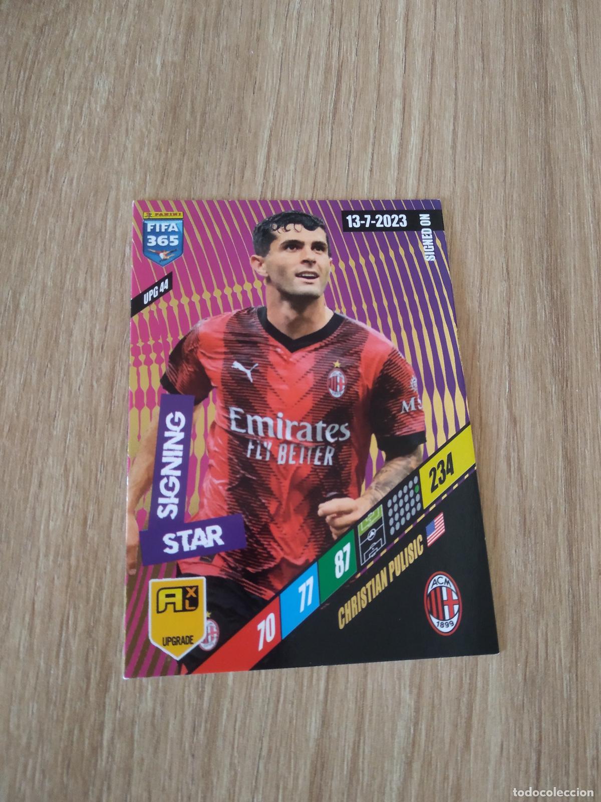 Cromos de F&uacute;tbol: UPG 44 PULISIC AC MILAN CROMO FUTBOL PANINI ADRENALYN 2023-2024 FIFA 365 23-24
