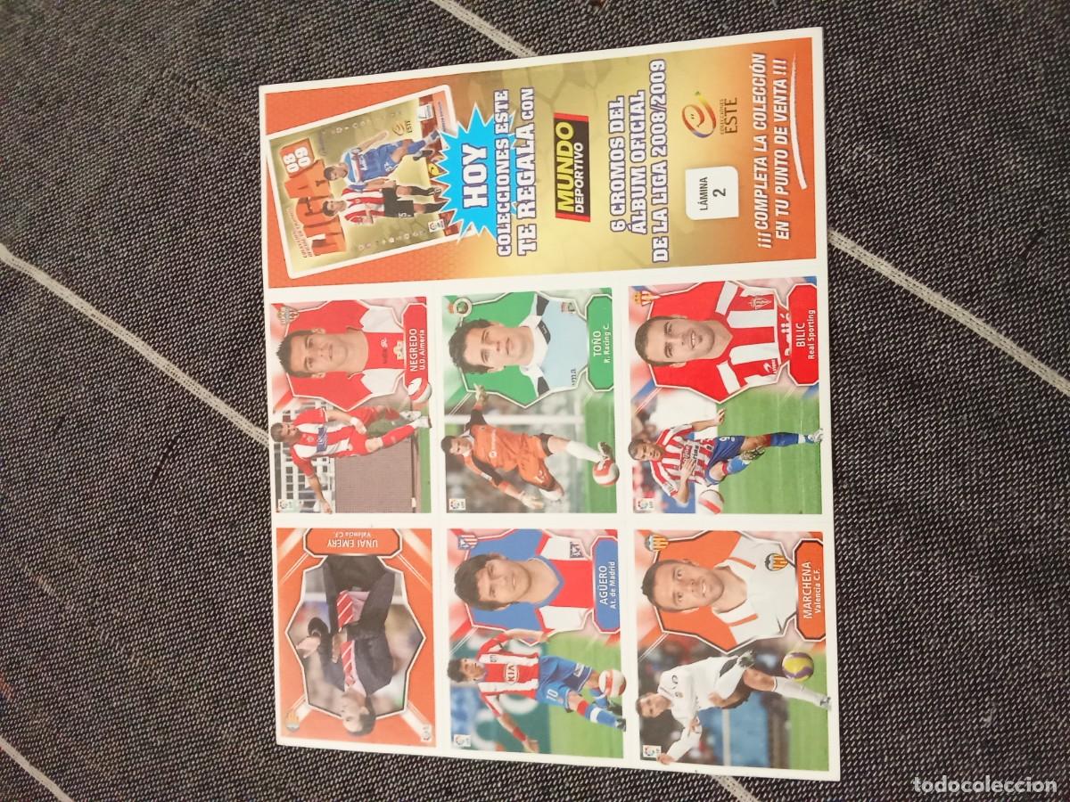 Cromos de F&uacute;tbol: Lamina 2 el mundo deportivo liga este 08-09