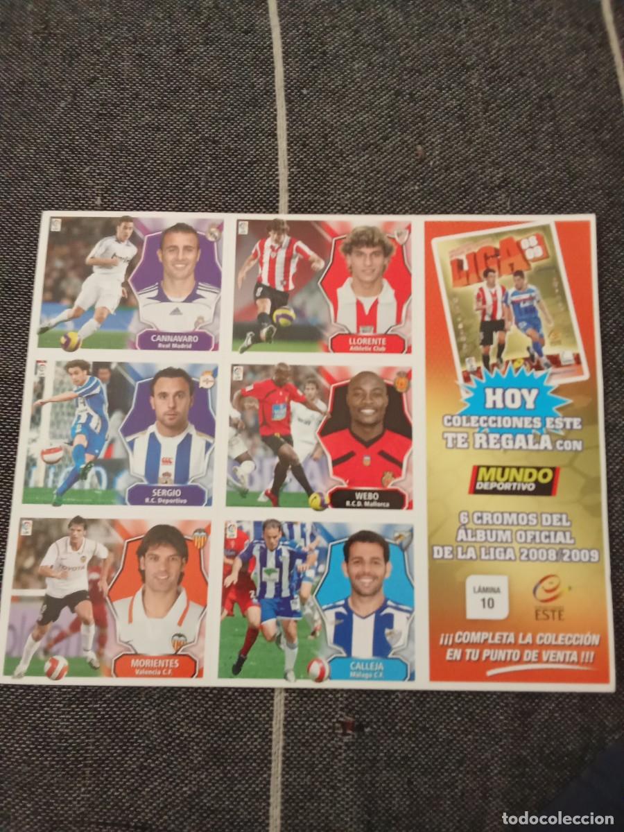 Cromos de F&uacute;tbol: Lamina 10 el mundo deportivo liga este 08-09