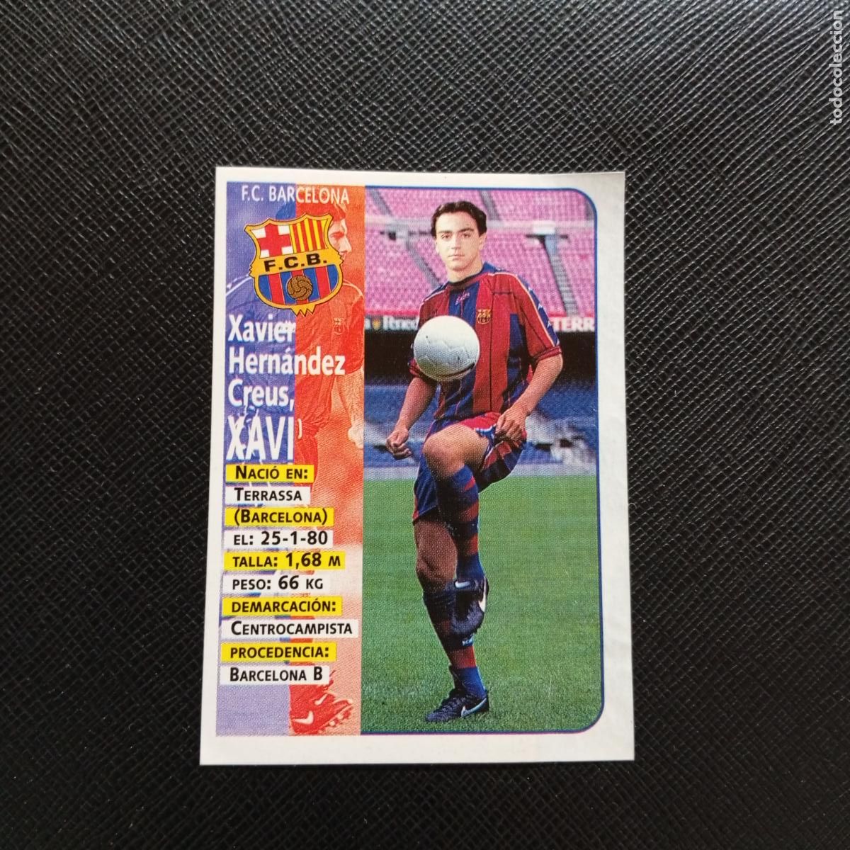 Cromos de F&uacute;tbol: 19A 19 XAVI BARCELONA PANINI 1998 1999 CROMO FUTBOL LIGA 98 99 - VENTANILLA - A20 PG100 ROOKIE