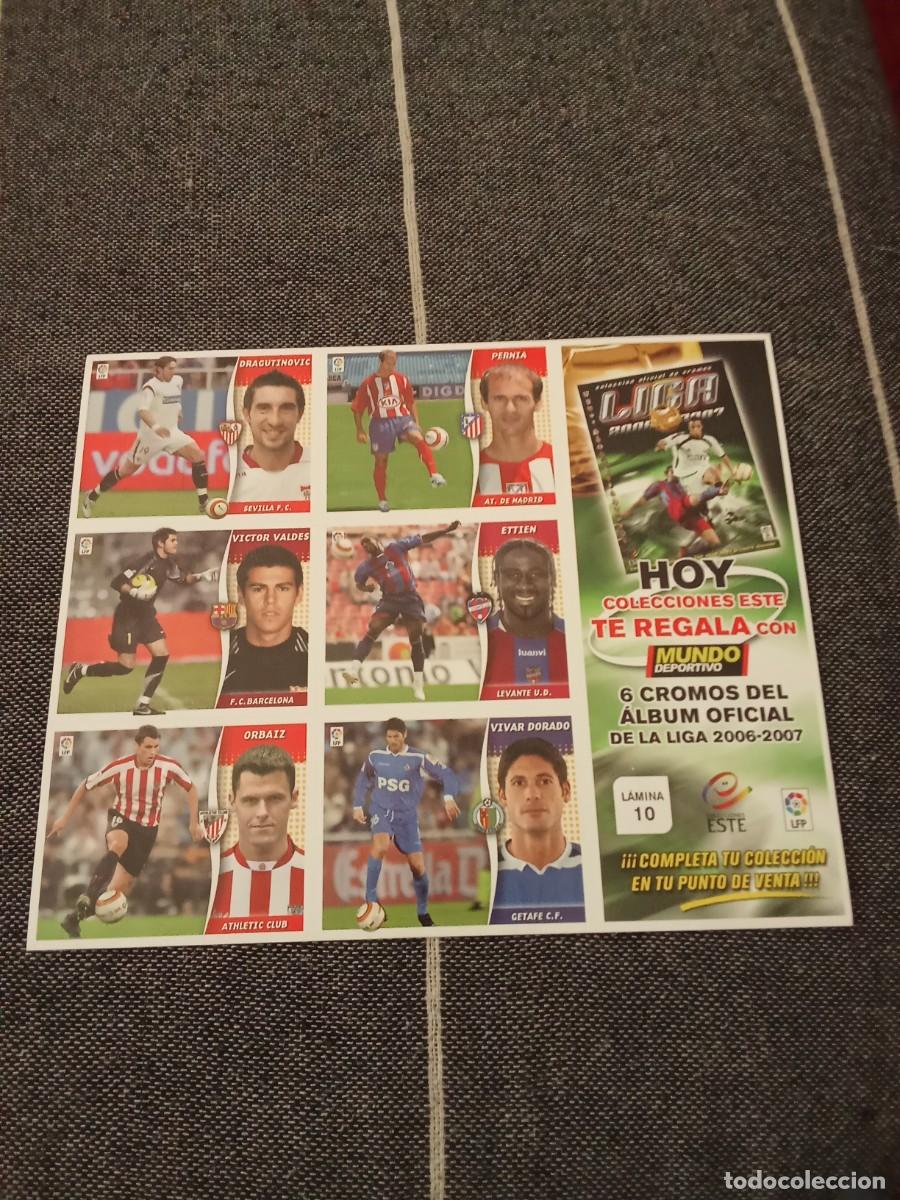 Cromos de F&uacute;tbol: Lamina 10 el mundo deportivo liga este 06-07