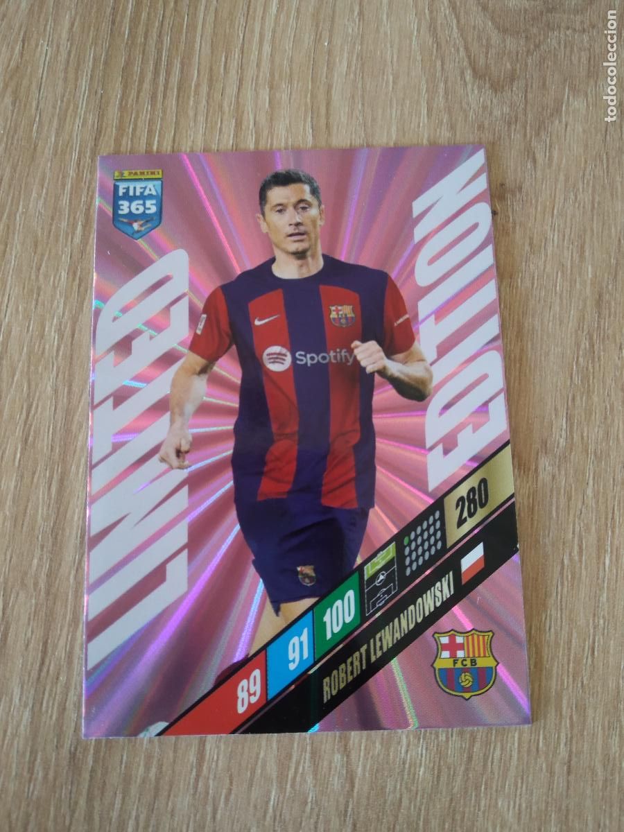 Cromos de F&uacute;tbol: LEWANDOWSKI BARCELONA BAR&Ccedil;A EDICION LIMITADA CROMO FUTBOL PANINI ADRENALYN 2023-2024 FIFA 365 23-24
