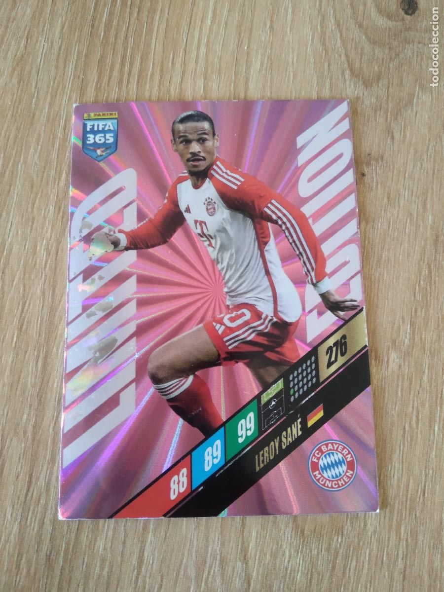Cromos de F&uacute;tbol: LEROY SANE BAYERN MUNICH EDICION LIMITADA CROMO FUTBOL PANINI ADRENALYN 2023-2024 FIFA 365 23-24