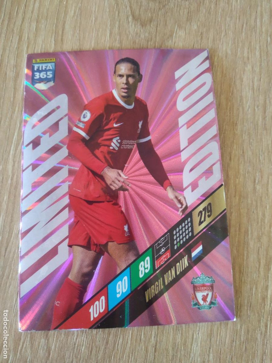 Cromos de F&uacute;tbol: VAN DIJK LIVERPOOL EDICION LIMITADA CROMO FUTBOL PANINI ADRENALYN 2023-2024 FIFA 365 23-24