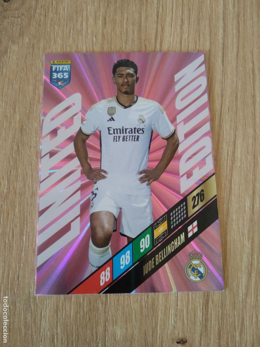 Cromos de F&uacute;tbol: BELLINGHAM REAL MADRID EDICION LIMITADA CROMO FUTBOL PANINI ADRENALYN 2023-2024 FIFA 365 23-24