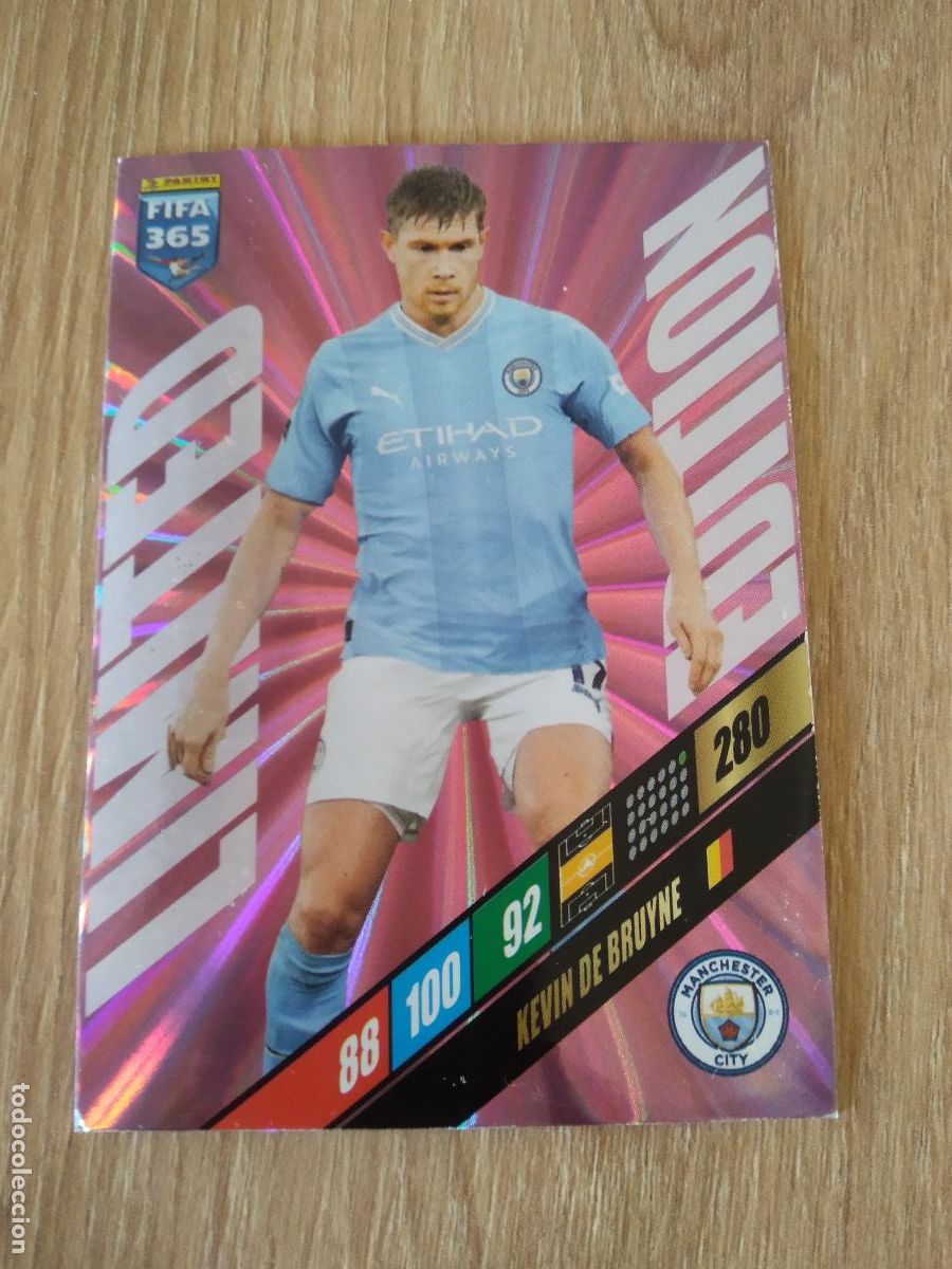 Cromos de F&uacute;tbol: DE BRUYNE MANCHESTER CITY EDICION LIMITADA CROMO FUTBOL PANINI ADRENALYN 2023-2024 FIFA 365 23-24