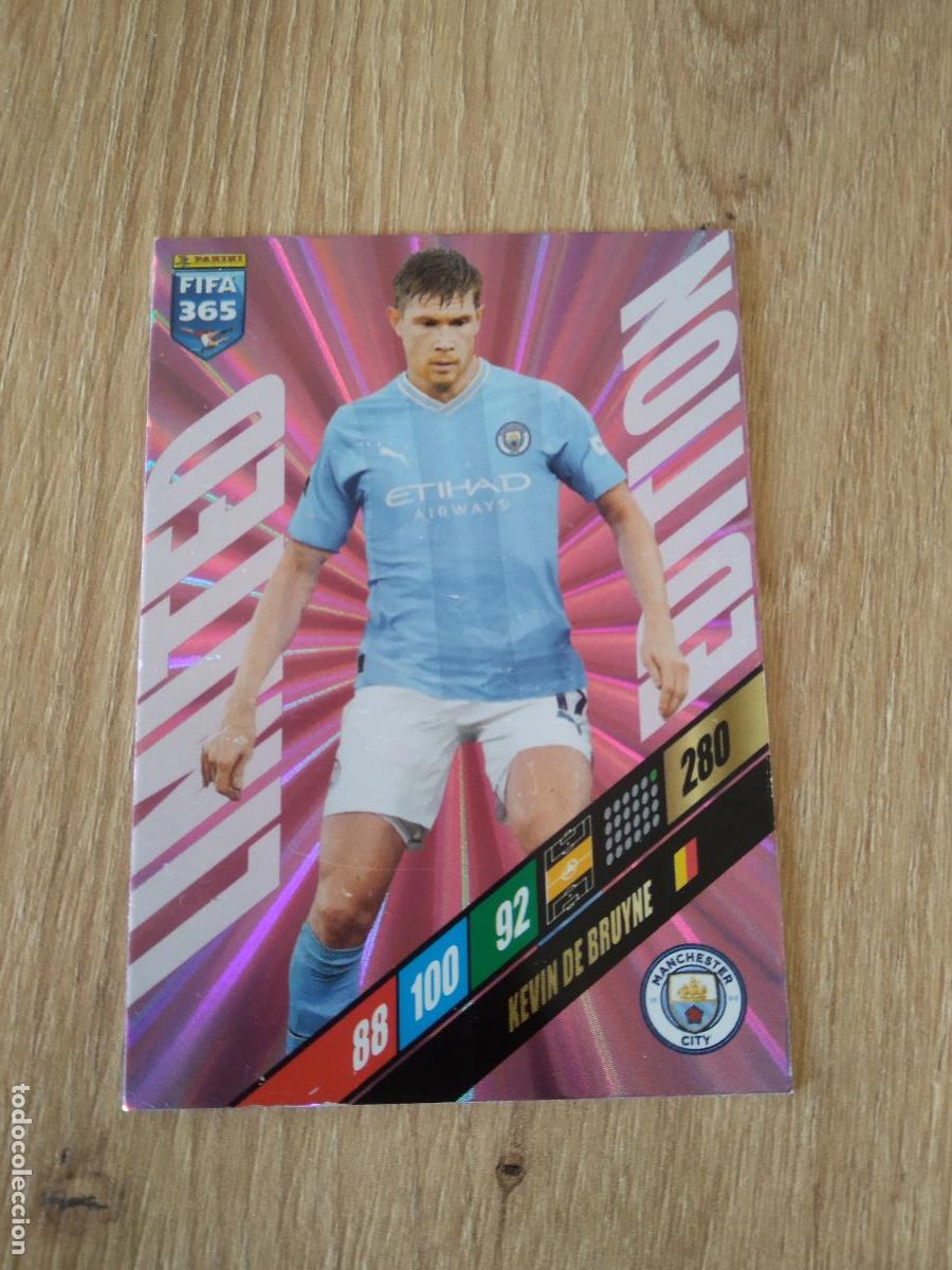 Cromos de F&uacute;tbol: DE BRUYNE MANCHESTER CITY EDICION LIMITADA CROMO FUTBOL PANINI ADRENALYN 2023-2024 FIFA 365 23-24
