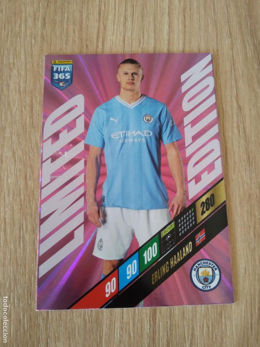 Cromos de F&uacute;tbol: HAALAND MANCHESTER CITY EDICION LIMITADA CROMO FUTBOL PANINI ADRENALYN 2023-2024 FIFA 365 23-24