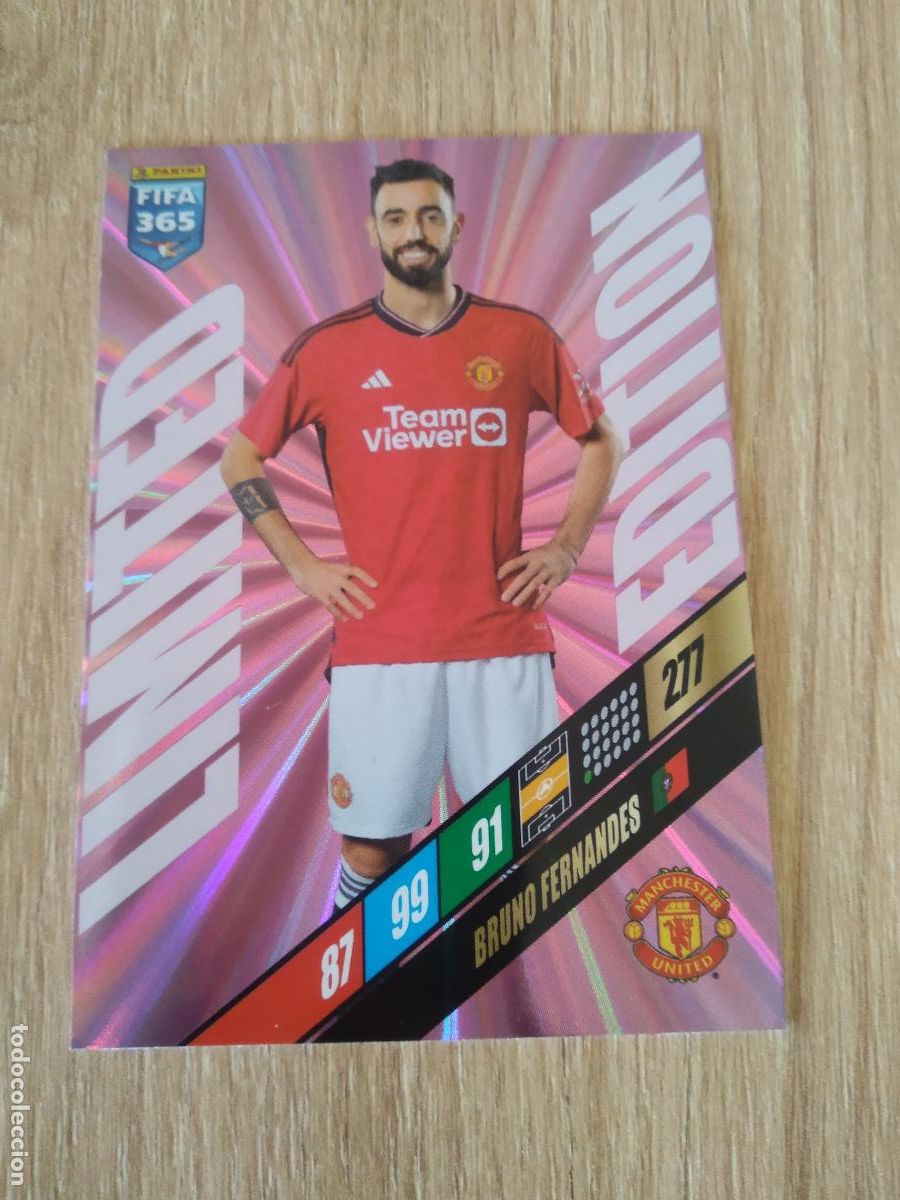 Cromos de F&uacute;tbol: BRUNO FERNANDES MANCHESTER EDICION LIMITADA CROMO FUTBOL PANINI ADRENALYN 2023-2024 FIFA 365 23-24