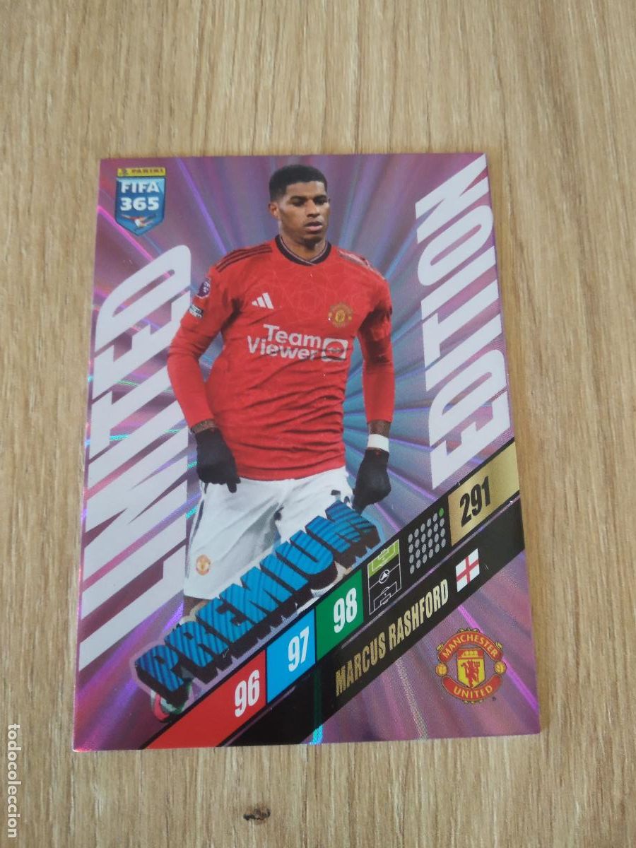 Cromos de F&uacute;tbol: RASHFORD MANCHESTER EDICION LIMITADA CROMO FUTBOL PANINI ADRENALYN 2023-2024 FIFA 365 23-24