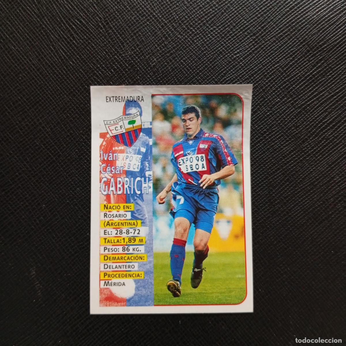 Cromos de F&uacute;tbol: 349A 349 GABRICH EXTREMADURA PANINI 1998 1999 CROMO FUTBOL LIGA 98 99 - VENTANILLA - A20 PG334