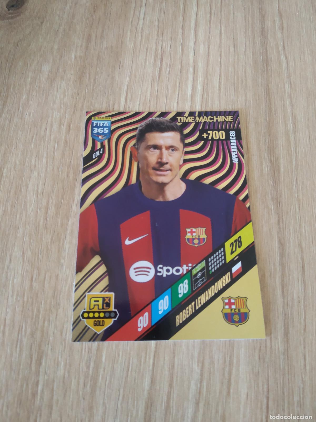 Cromos de F&uacute;tbol: GOL 4 LEWANDOWSKI BARCELONA BAR&Ccedil;A CROMO FUTBOL PANINI ADRENALYN 2023-2024 FIFA 365 23-24