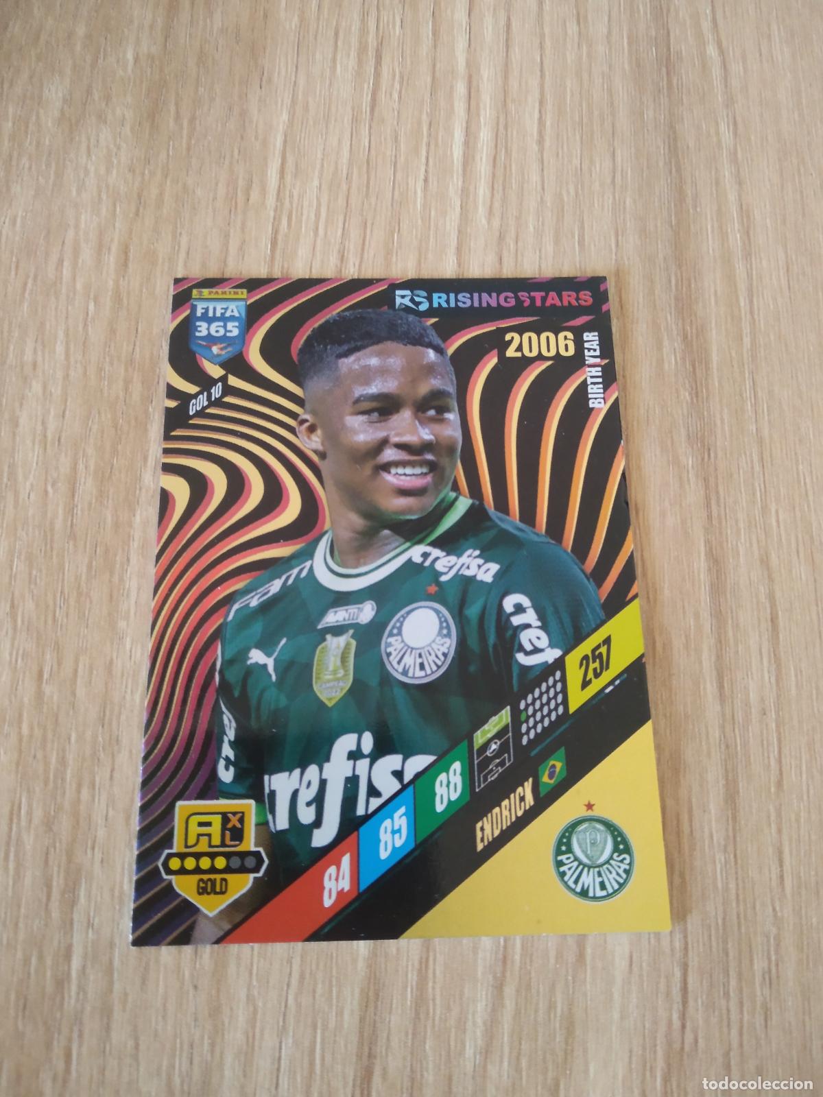 Cromos de F&uacute;tbol: GOL 10 ENDRICK PALMEIRAS ROOKIE CROMO FUTBOL PANINI ADRENALYN 2023-2024 FIFA 365 23-24