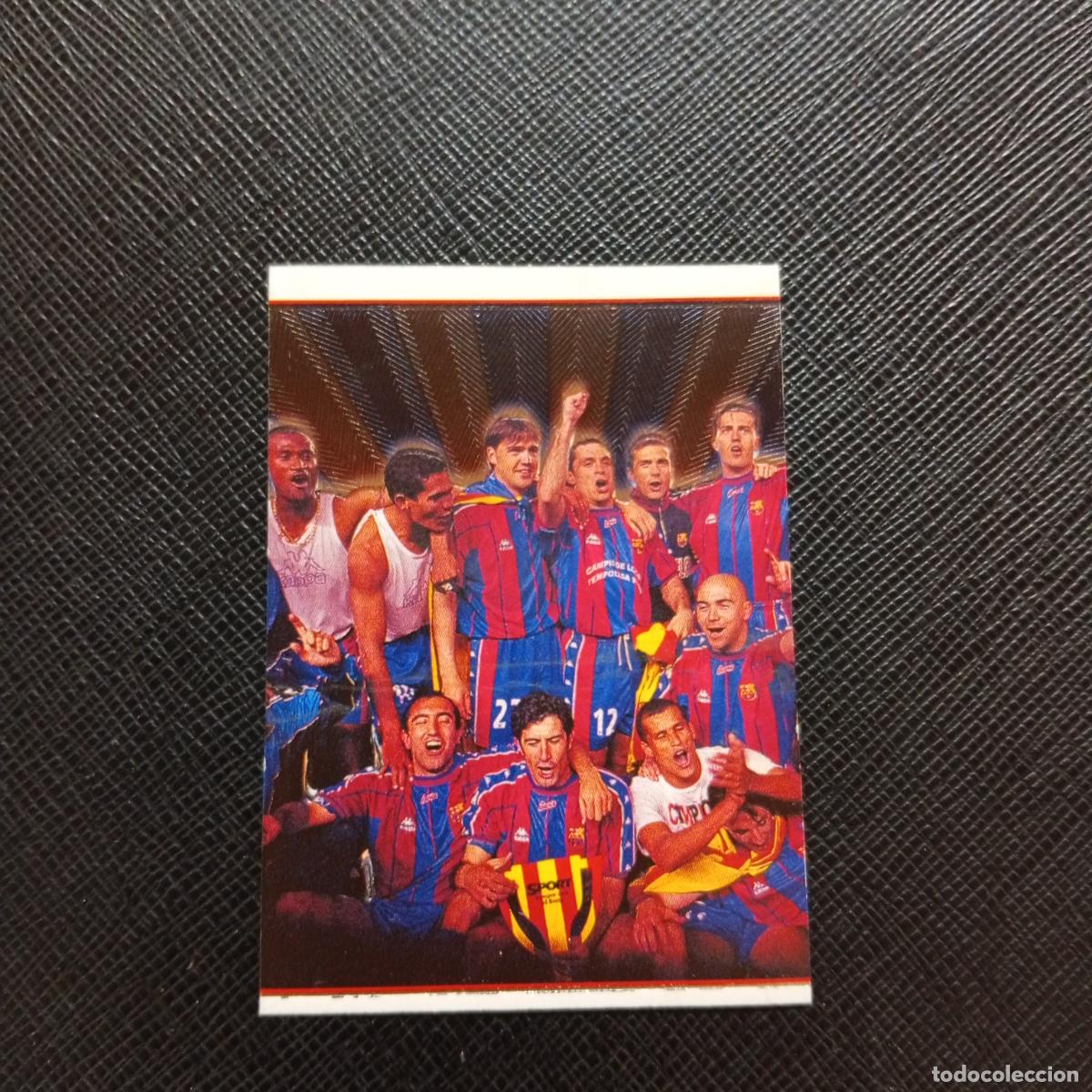 Cromos de F&uacute;tbol: 2 CELEBRACION BARCELONA PANINI 1998 1999 CROMO FUTBOL LIGA 98 99 - SIN PEGAR - A64 PG1