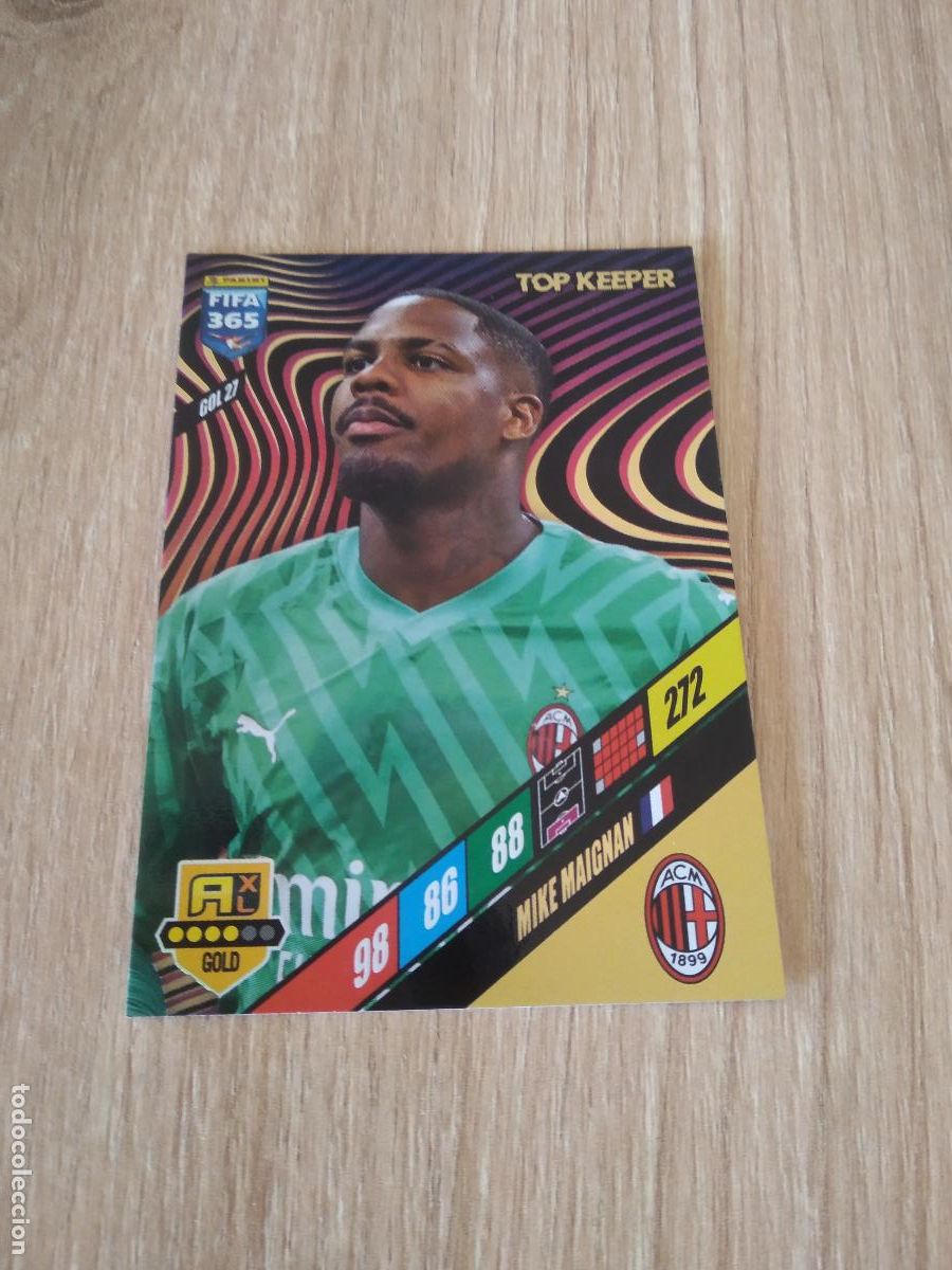Cartes &agrave; collectionner de Football: GOL 27 MAIGNAN AC MILAN CROMO FUTBOL PANINI ADRENALYN 2023-2024 FIFA 365 23-24