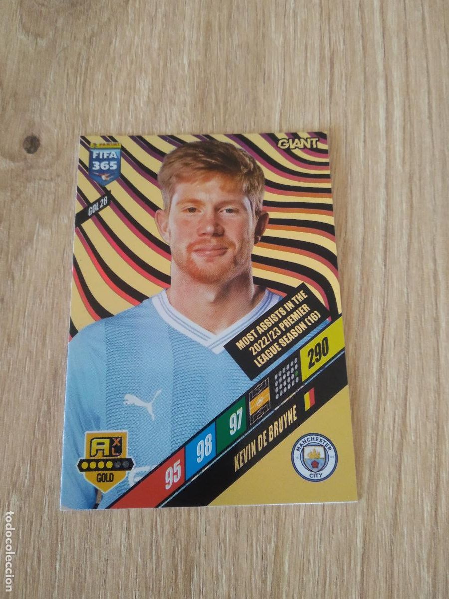 Cartes &agrave; collectionner de Football: GOL 28 DE BRUYNE MANCHESTER CITY CROMO FUTBOL PANINI ADRENALYN 2023-2024 FIFA 365 23-24