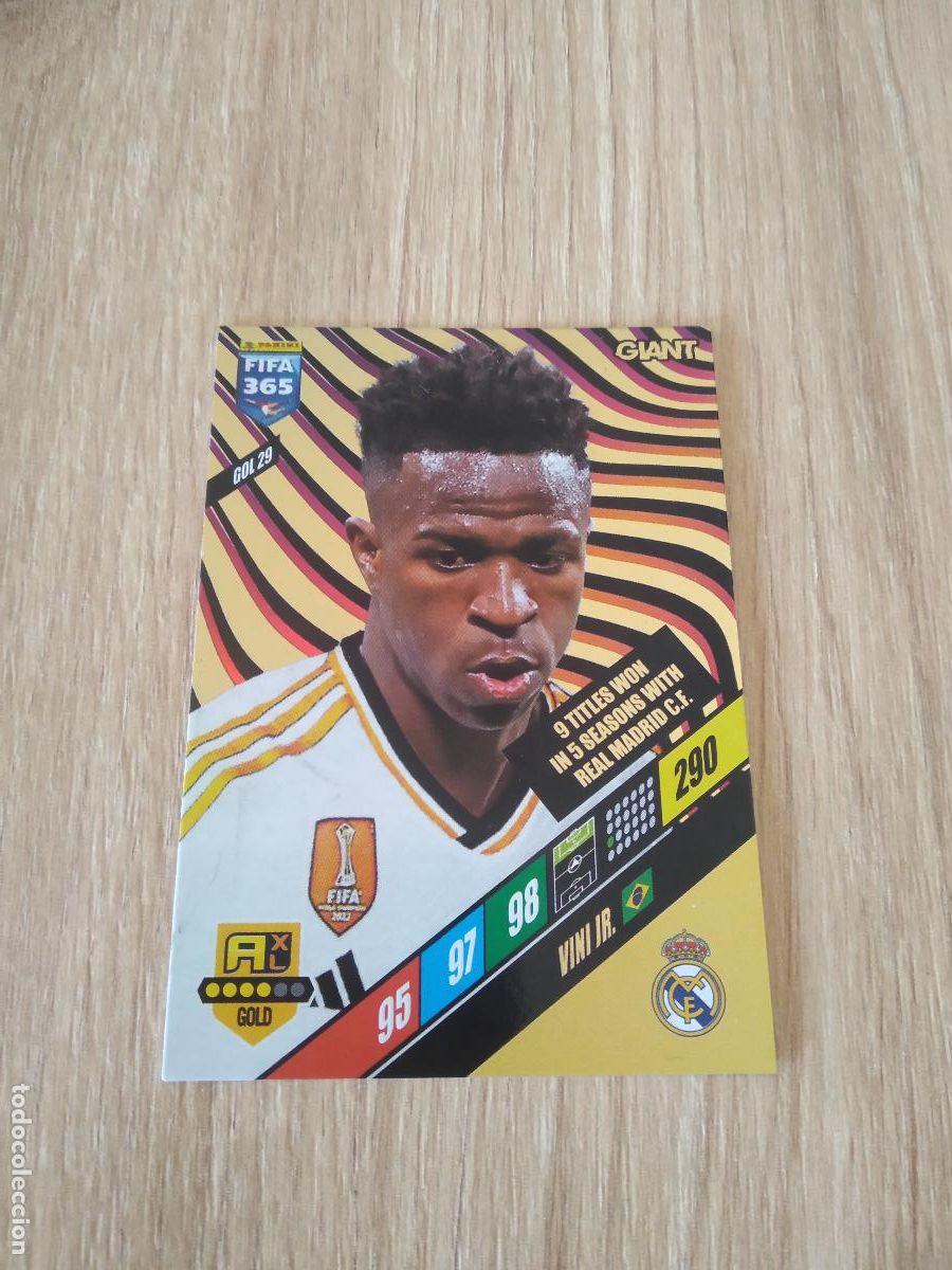 Fu&szlig;ball-Sticker: GOL 29 VINI JR VINICIUS REAL MADRID CROMO FUTBOL PANINI ADRENALYN 2023-2024 FIFA 365 23-24