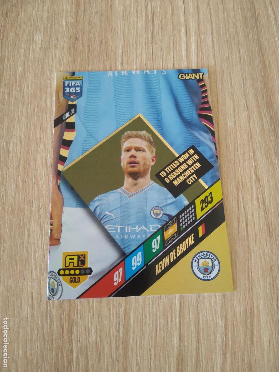 Fu&szlig;ball-Sticker: GOL 31 DE BRUYNE MANCHESTER CITY CROMO FUTBOL PANINI ADRENALYN 2023-2024 FIFA 365 23-24