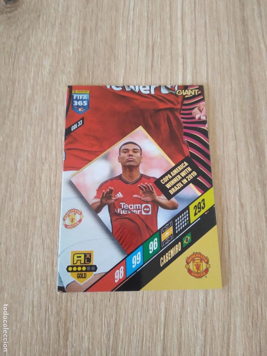 Cromos de F&uacute;tbol: GOL 33 CASEMIRO MANCHESTER UNITED CROMO FUTBOL PANINI ADRENALYN 2023-2024 FIFA 365 23-24