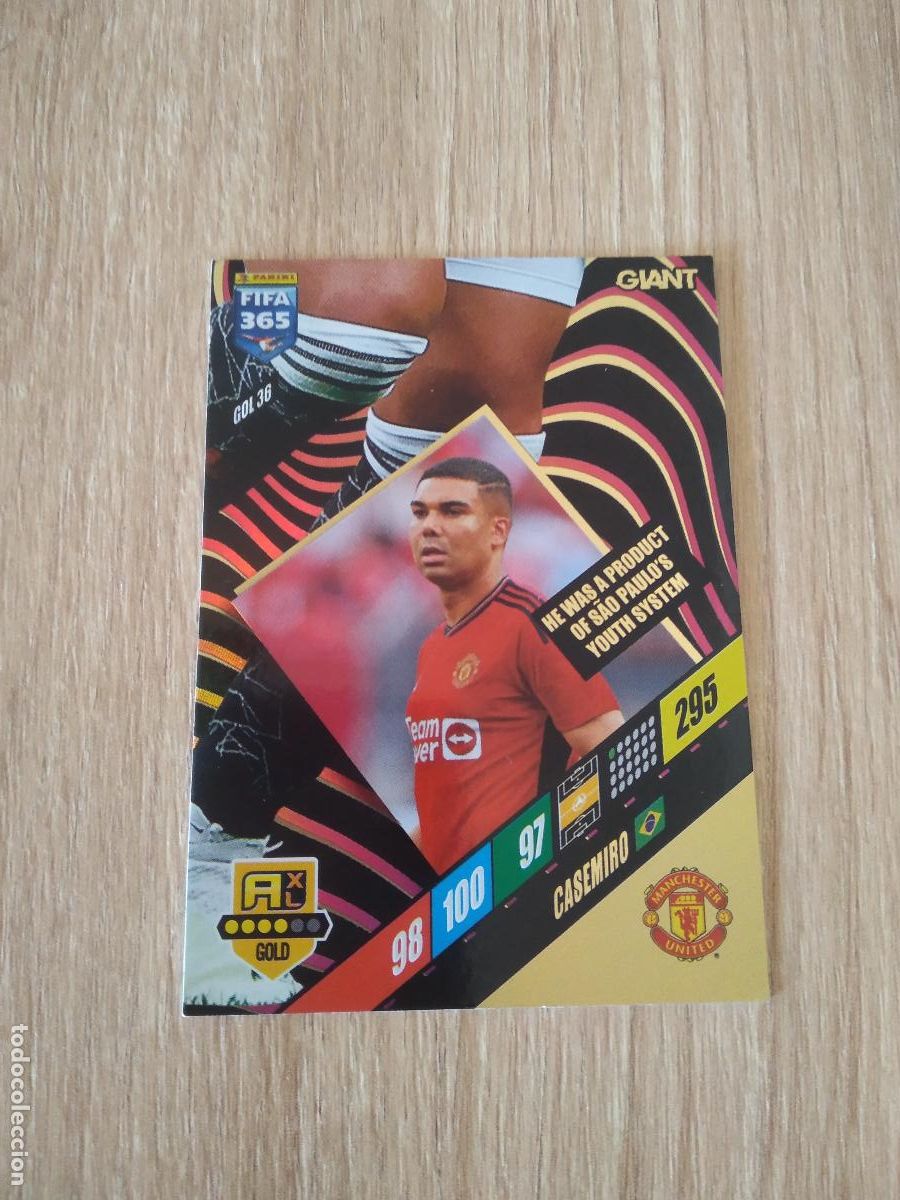 Cromos de F&uacute;tbol: GOL 36 CASEMIRO MANCHESTER UNITED CROMO FUTBOL PANINI ADRENALYN 2023-2024 FIFA 365 23-24