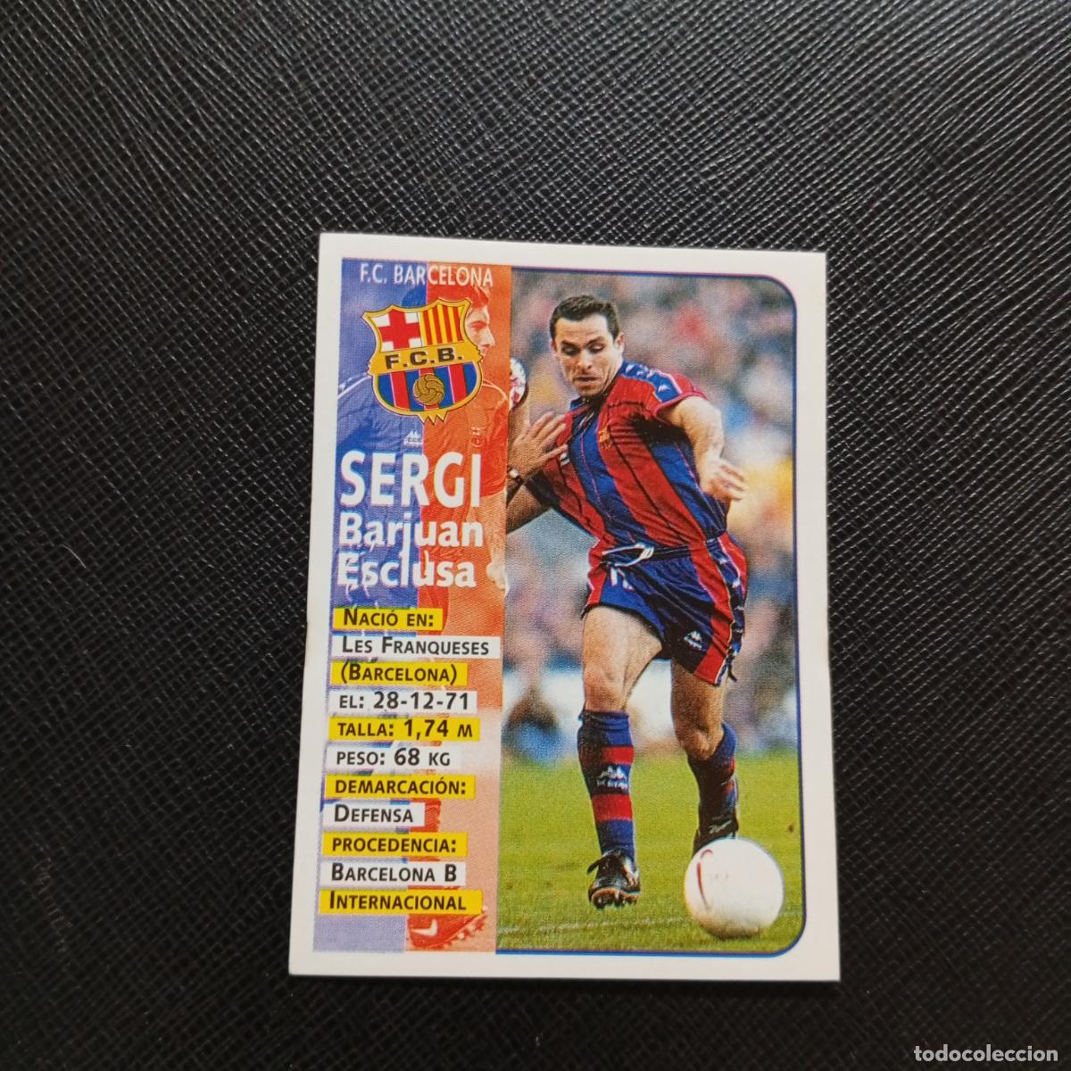 Cromos de F&uacute;tbol: 16 SERGI BARCELONA PANINI 1998 1999 CROMO FUTBOL LIGA 98 99 - SIN PEGAR - A64 PG9