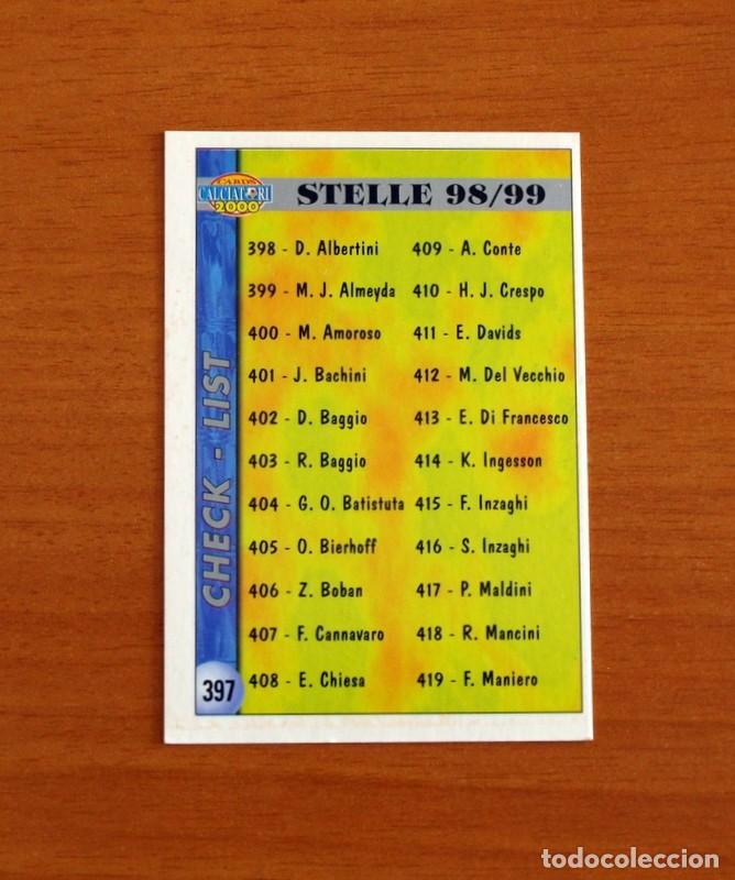 Cromos de F&uacute;tbol: Stelle 98-99 -N&ordm; 397 Check-List -Mundicromo 1999-2000-99-00 Calciatori-Italia