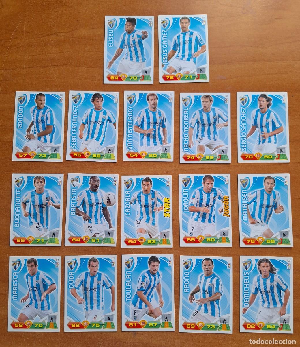 Cromos de F&uacute;tbol: LOTE 17 CROMOS - MALAGA C.F. / ADRENALYN. 2011 - 12