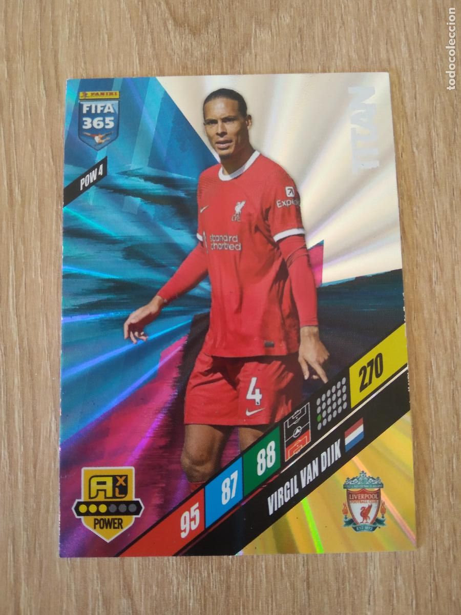 Fu&szlig;ball-Sticker: POW 4 VAN DIJK LIVERPOOL CROMO FUTBOL PANINI ADRENALYN 2023-2024 FIFA 365 23-24