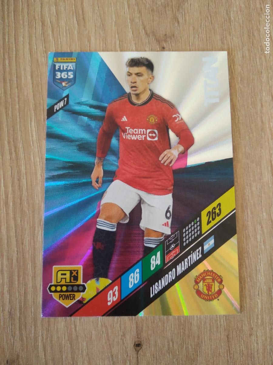 Cromos de F&uacute;tbol: POW 7 LISANDRO MARTINEZ MANCHESTER UNITED CROMO FUTBOL PANINI ADRENALYN 2023-2024 FIFA 365 23-24