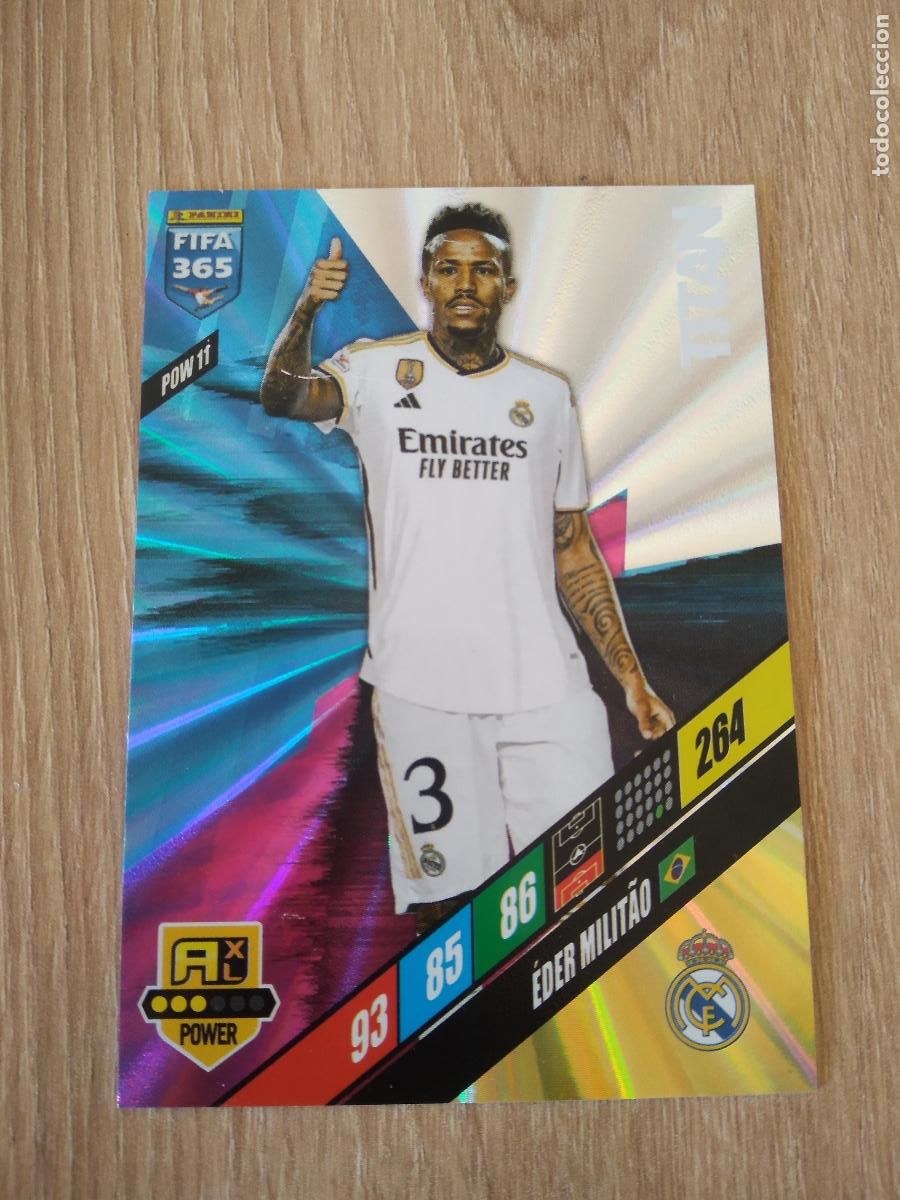 Cromos de F&uacute;tbol: POW 11 MILITAO REAL MADRID CROMO FUTBOL PANINI ADRENALYN 2023-2024 FIFA 365 23-24