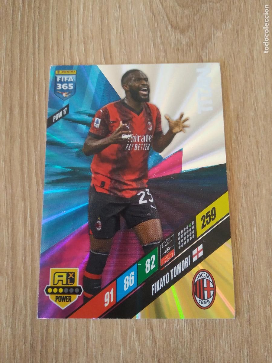 Figurine di Calcio: POW 17 TOMORI AC MILAN CROMO FUTBOL PANINI ADRENALYN 2023-2024 FIFA 365 23-24