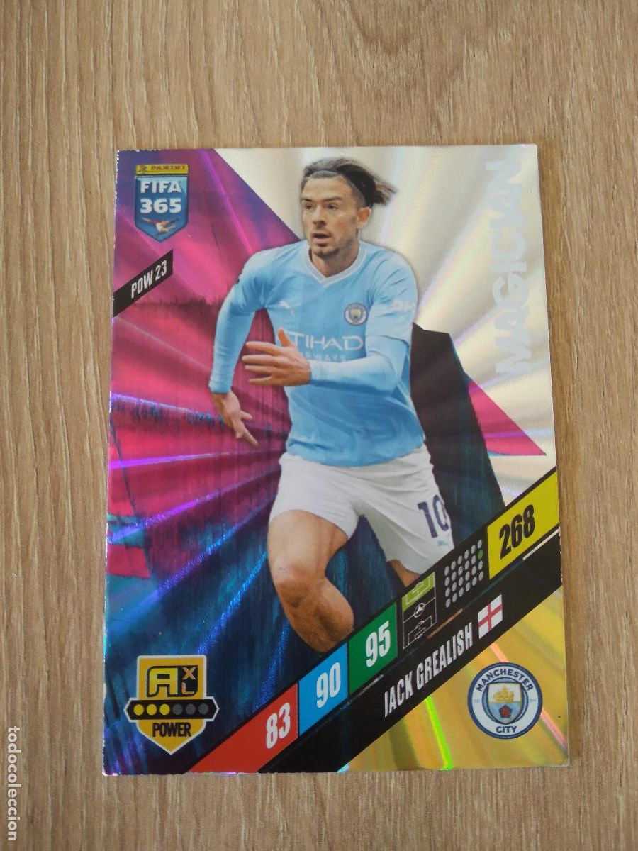 Figurine di Calcio: POW 23 JACK GREALISH MANCHESTER CITY CROMO FUTBOL PANINI ADRENALYN 2023-2024 FIFA 365 23-24