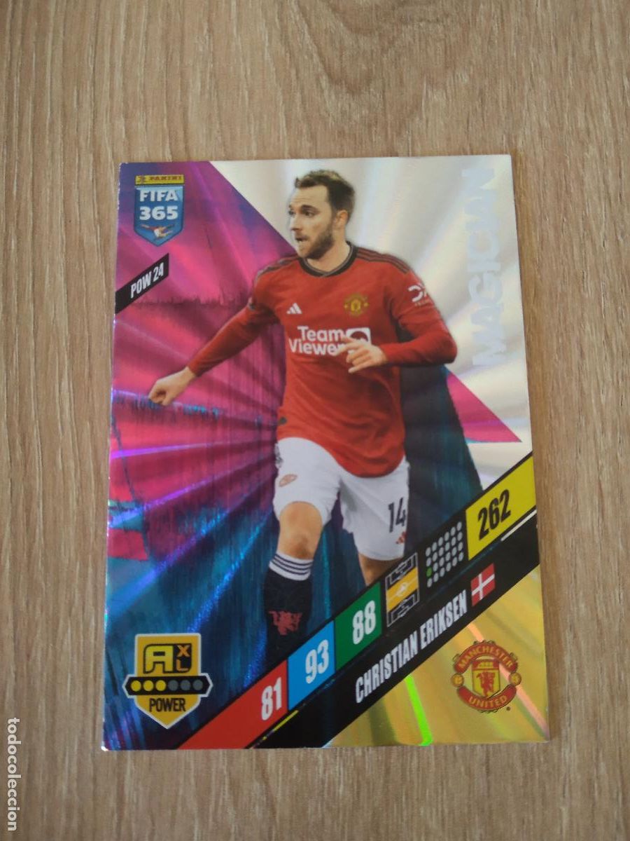 Figurine di Calcio: POW 24 ERIKSEN MANCHESTER UNITED CROMO FUTBOL PANINI ADRENALYN 2023-2024 FIFA 365 23-24