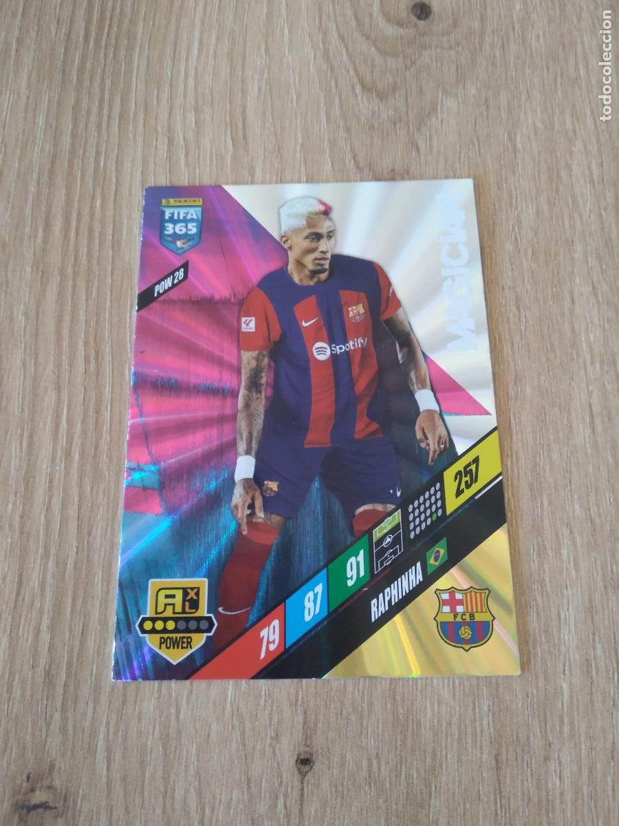 Figurine di Calcio: POW 28 RAPHINHA BARCELONA BAR&Ccedil;A CROMO FUTBOL PANINI ADRENALYN 2023-2024 FIFA 365 23-24