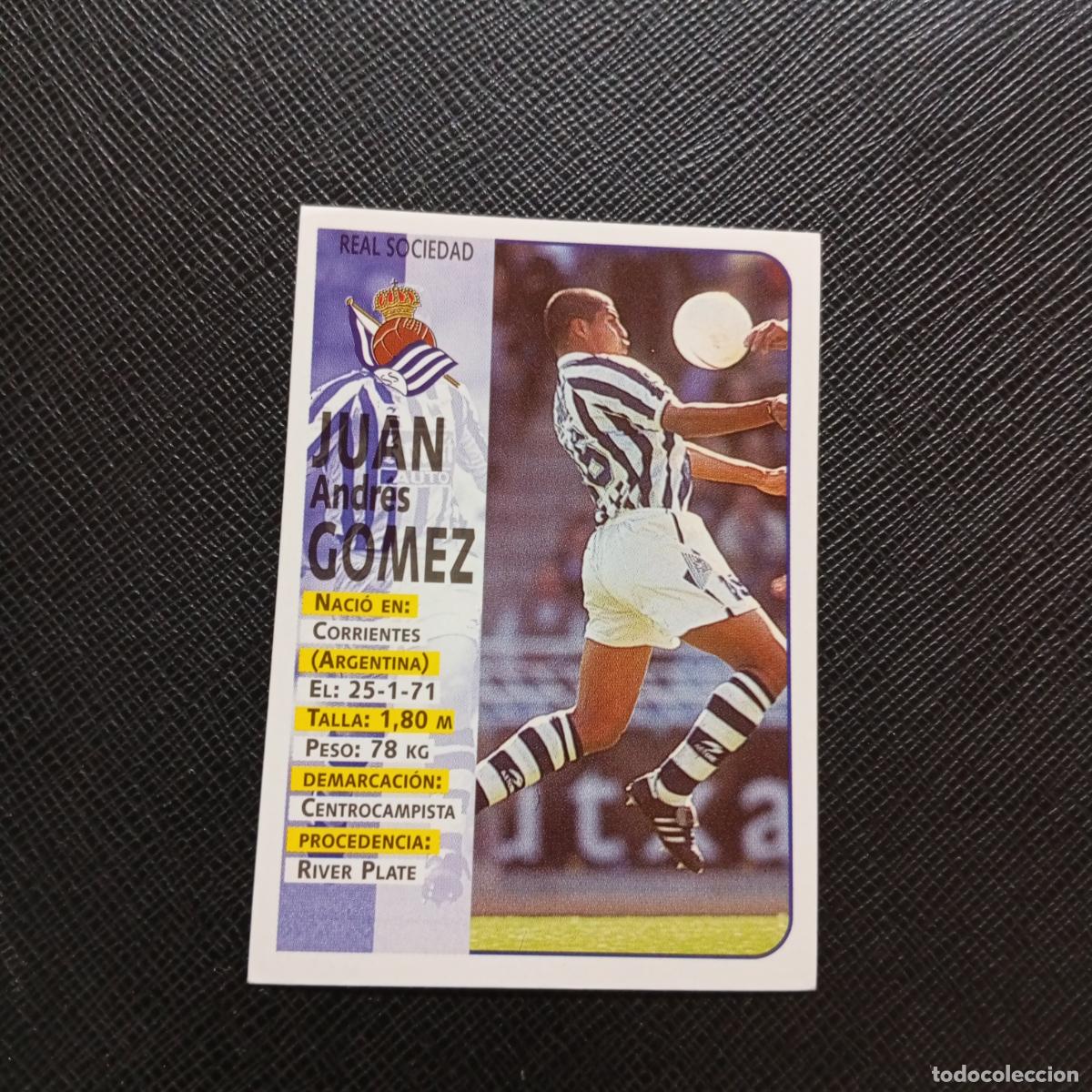 Cromos de F&uacute;tbol: 55 JUAN GOMEZ REAL SOCIEDAD PANINI 1998 1999 CROMO FUTBOL LIGA 98 99 - SIN PEGAR - A64 PG19