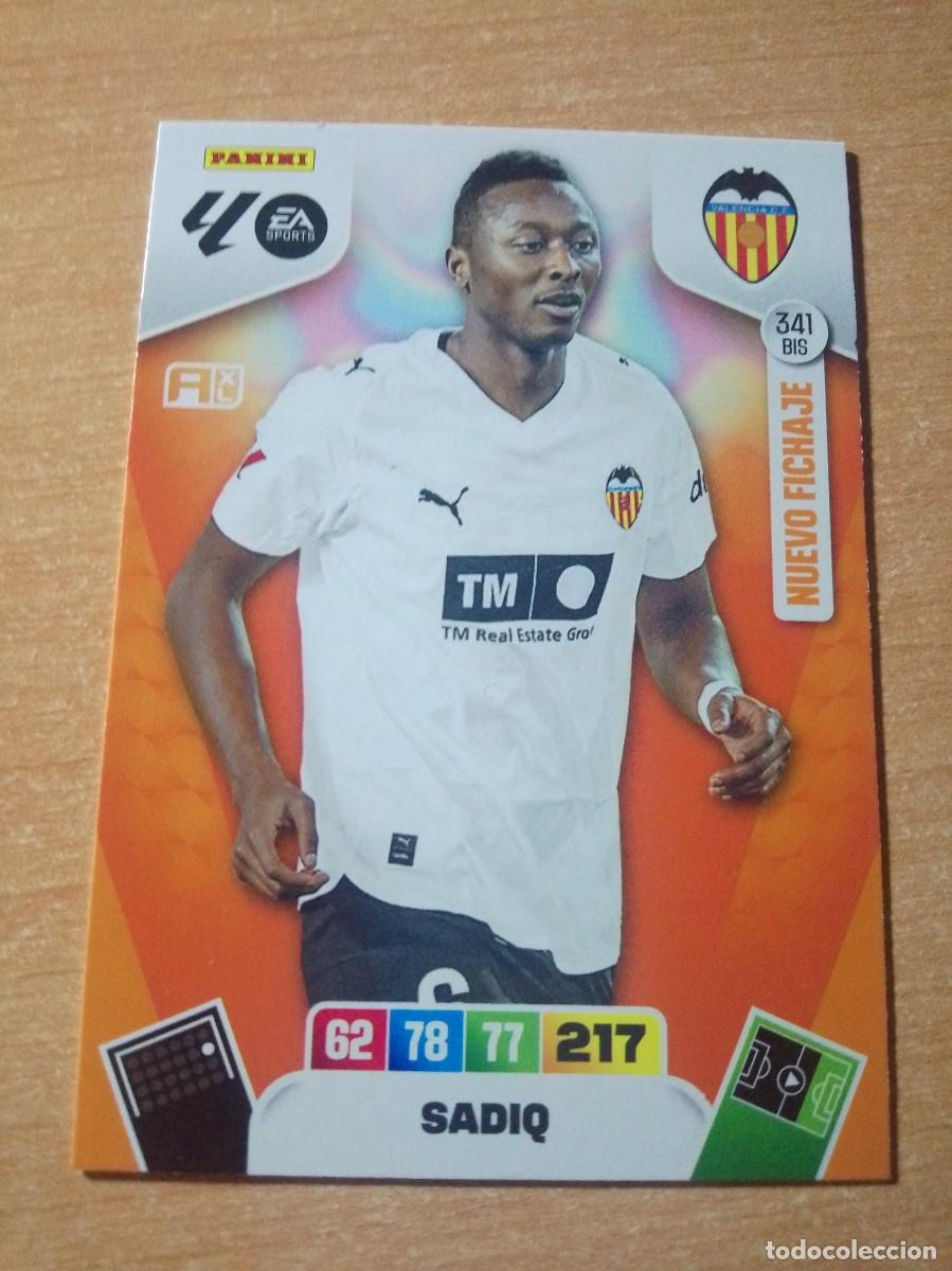 Cromos de F&uacute;tbol: 341 BIS SADIQ NUEVO FICHAJE l VALENCIA 25 26 ADRENALYN XL 2025 2026