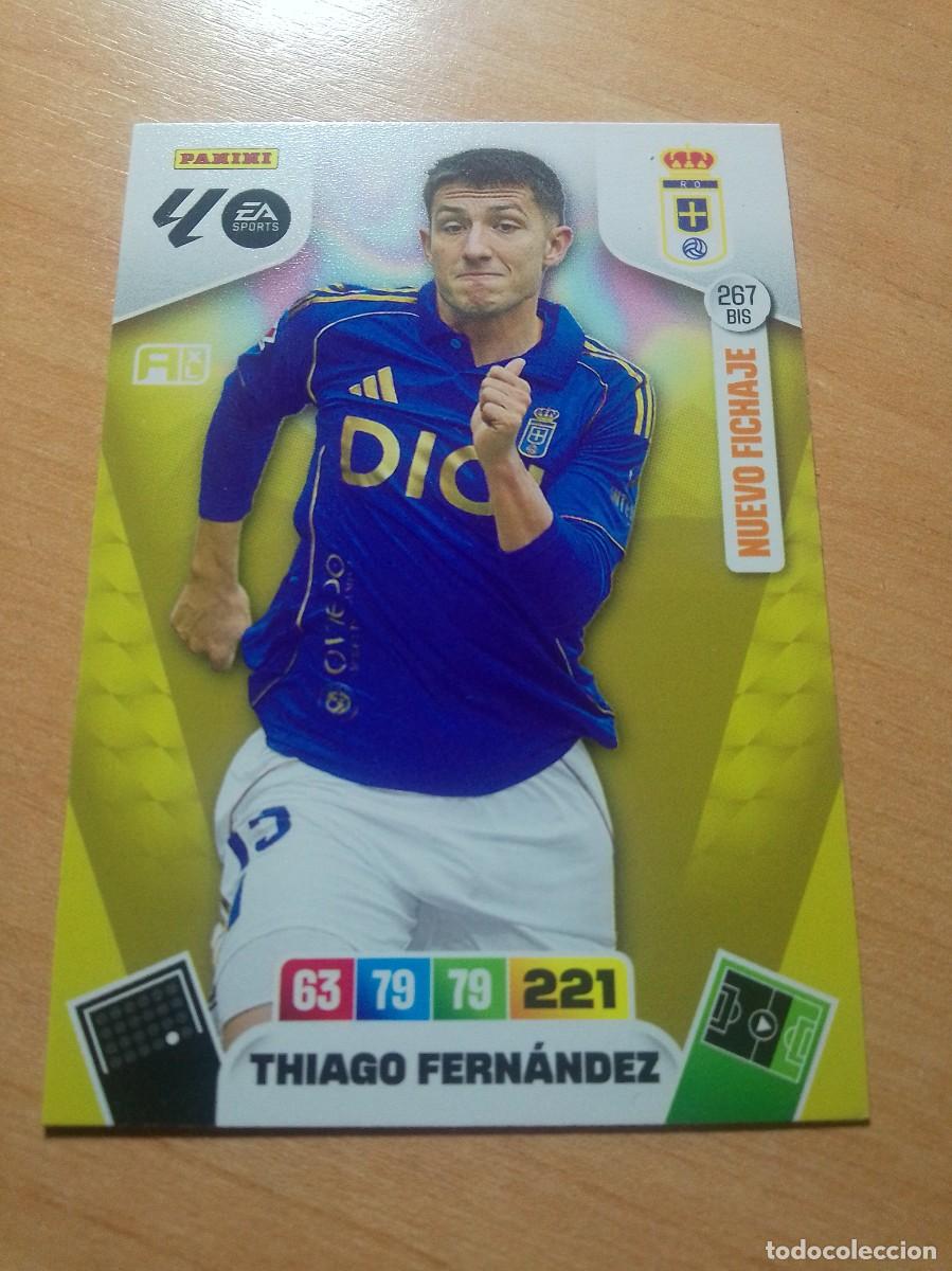Cromos de F&uacute;tbol: 267 BIS THIAGO FERN&Aacute;NDEZ DEL OVIEDO 25 26 ADRENALYN XL 2025 2026